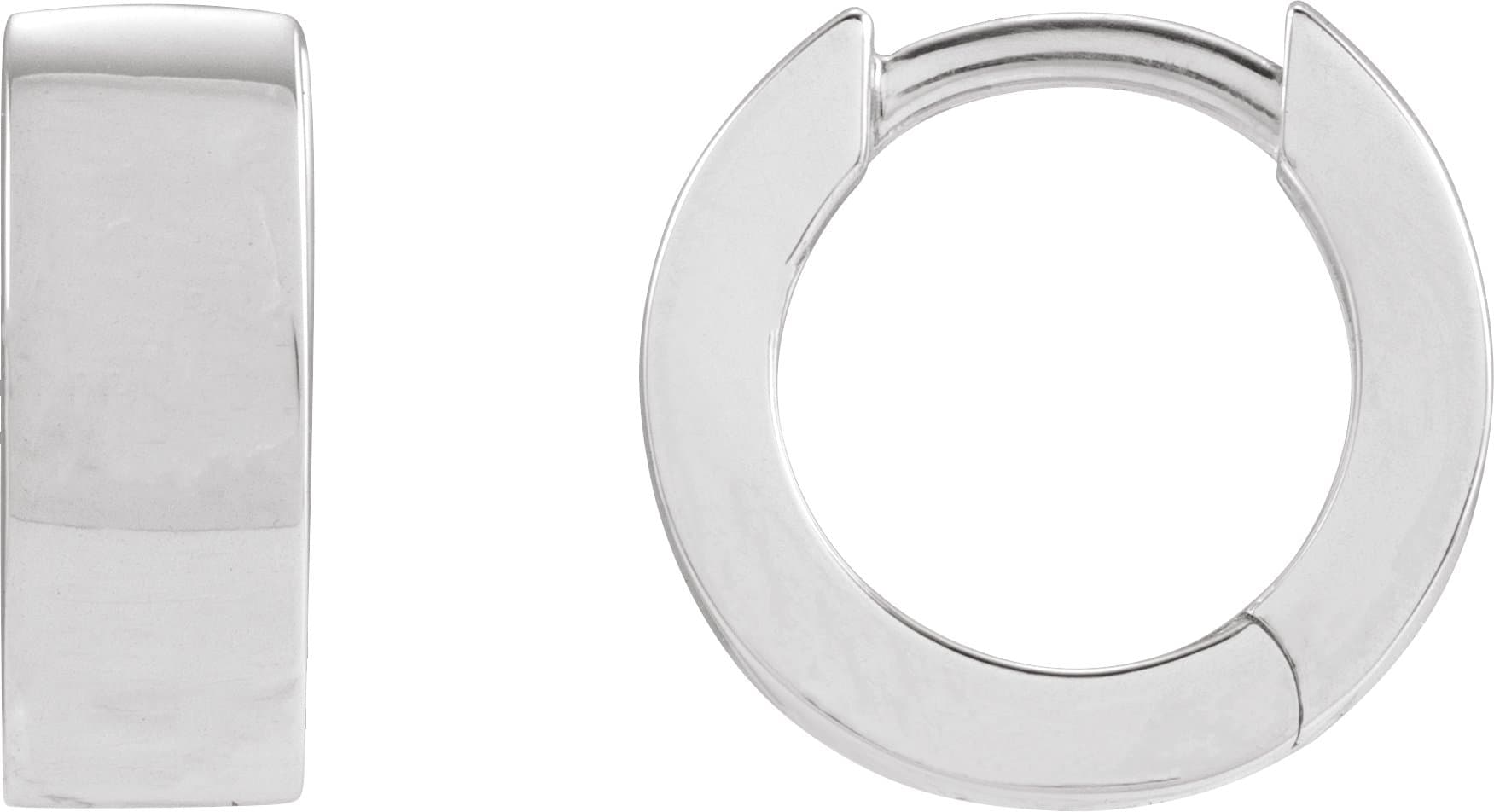 14K Rose Hinged 11.5 mm Hoop Earrings