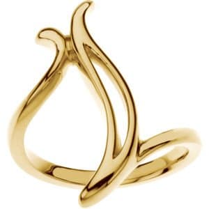 10K Yellow Freeform Ring