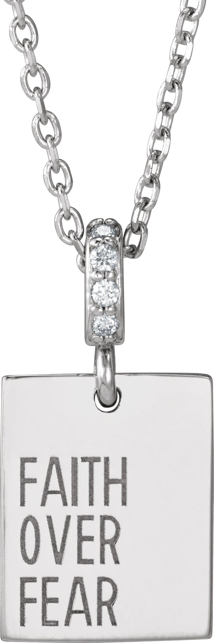 Faith Over Fear Neckalce or Pendant view 1