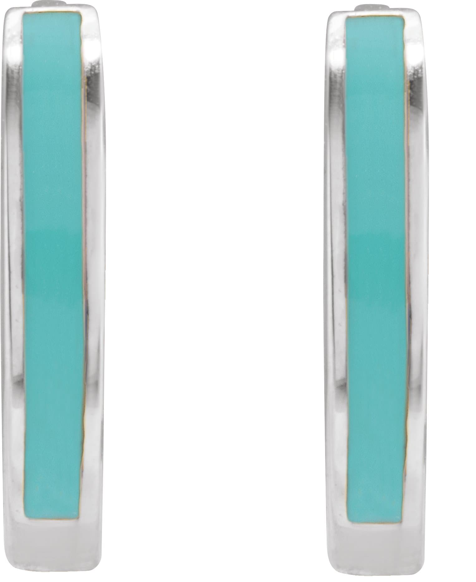 Enamel Hoop Earrings view 2