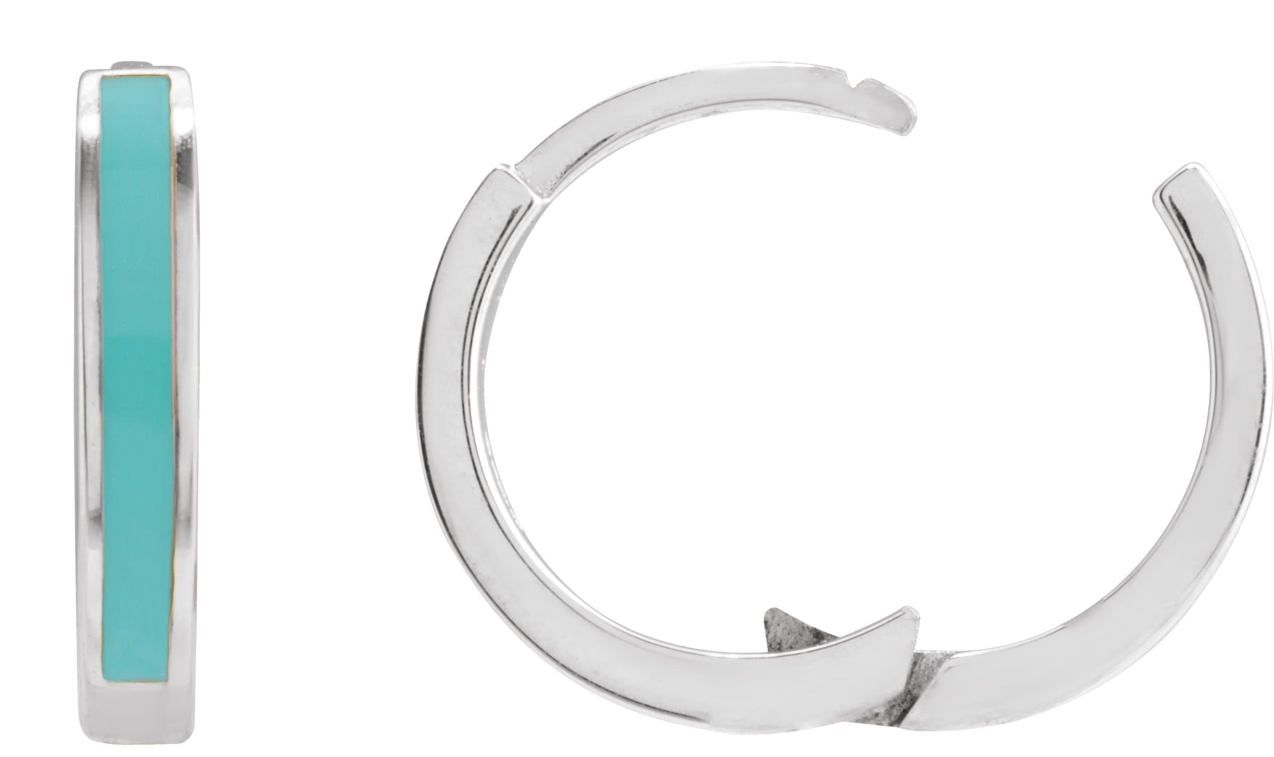 Enamel Hoop Earrings view 3