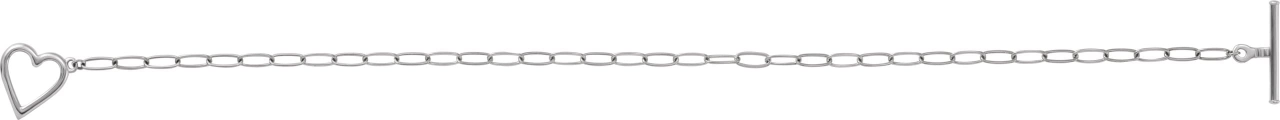 Heart & Paperclip-Style Bracelet view 2