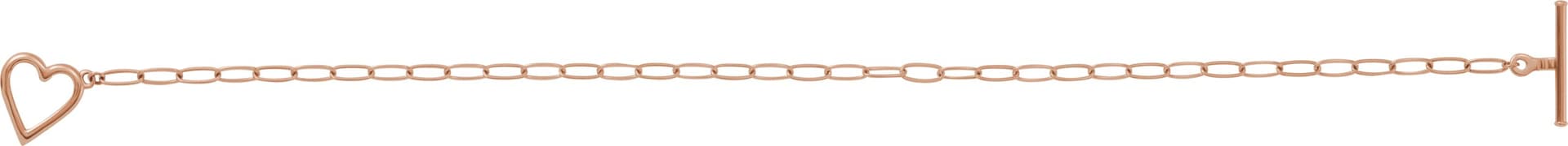 Heart & Paperclip-Style Bracelet view 2
