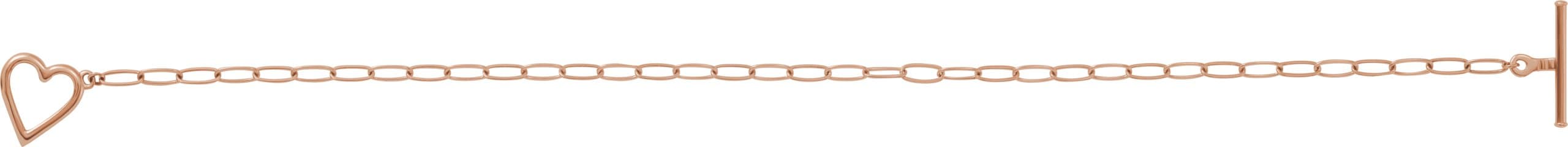 Heart & Paperclip-Style Bracelet view 2
