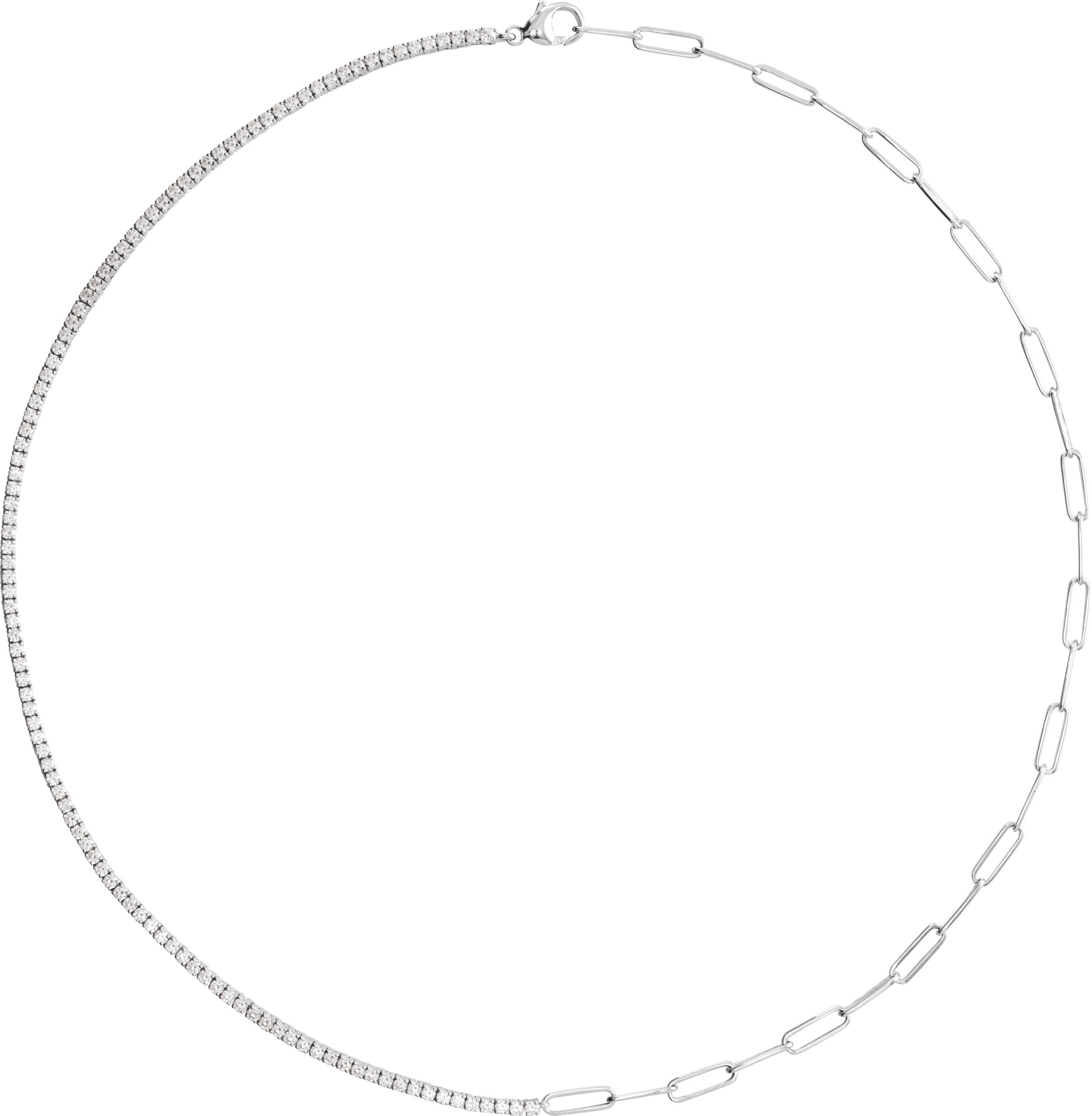 14K Rose 3 1/4 CTW Lab-Grown Diamond Line 18 Necklace
