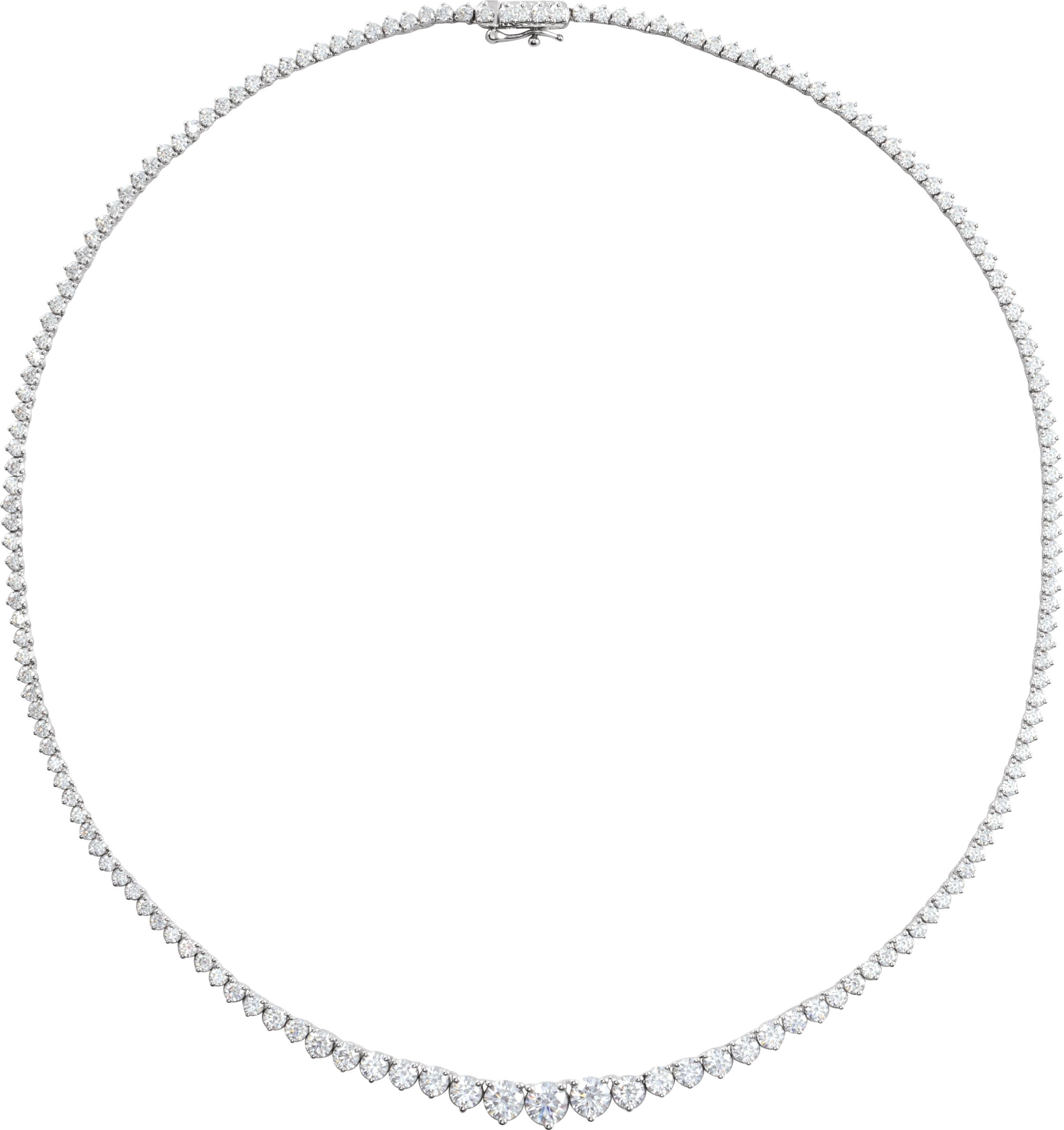 14K Rose 9 1/2 CTW Lab-Grown Diamond Line 16 1/2 Necklace