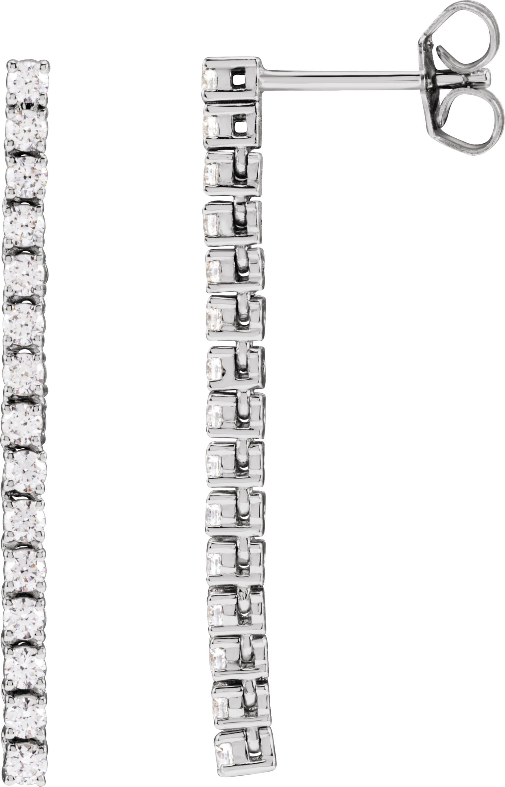 14K Rose 3/4 CTW Lab-Grown Diamond Earrings