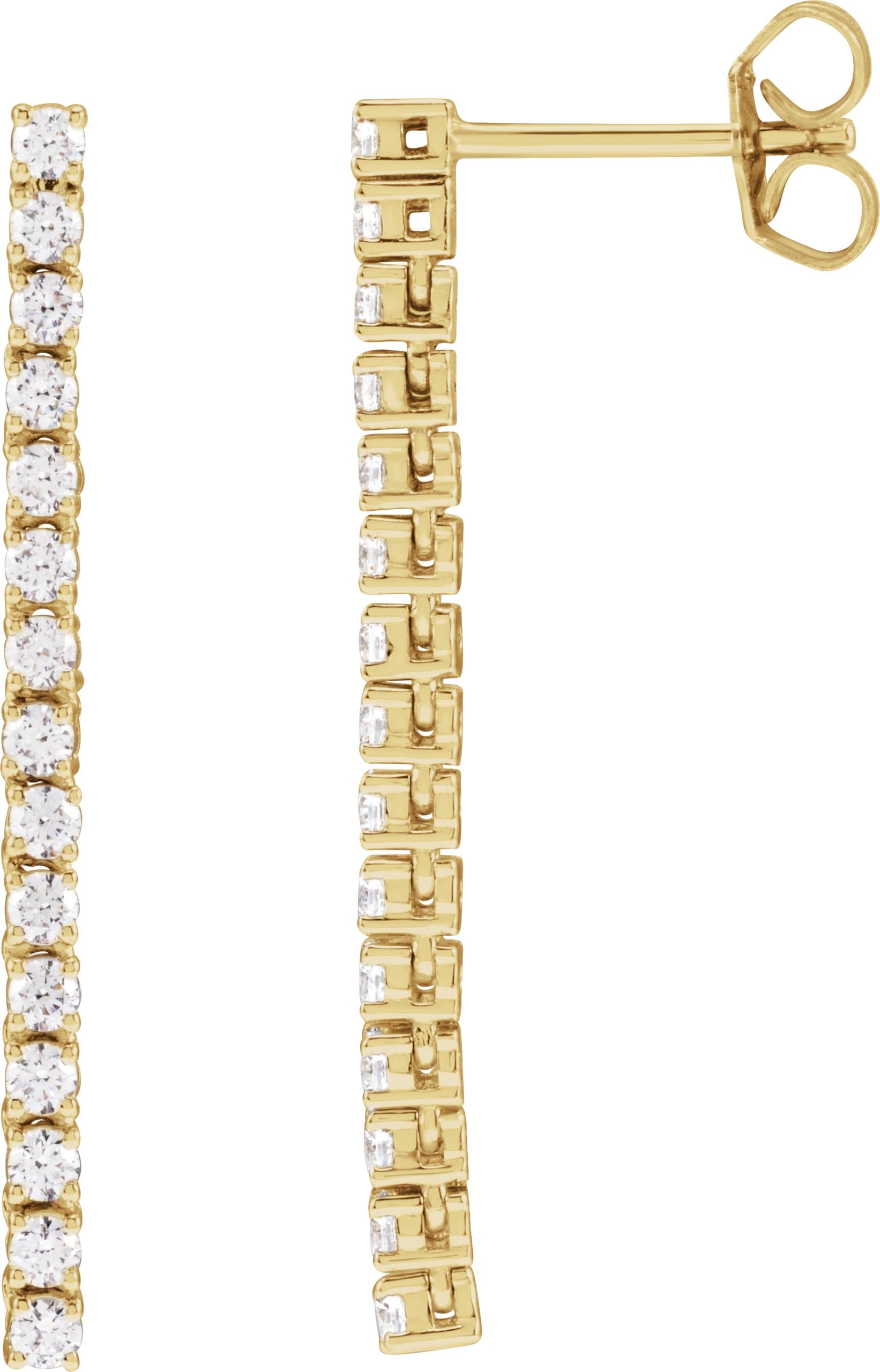 14K Rose 3/4 CTW Lab-Grown Diamond Earrings