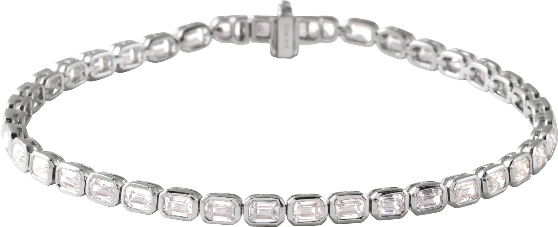 14K Rose 6 1/4 CTW Lab-Grown Diamond Line 7" Bracelet