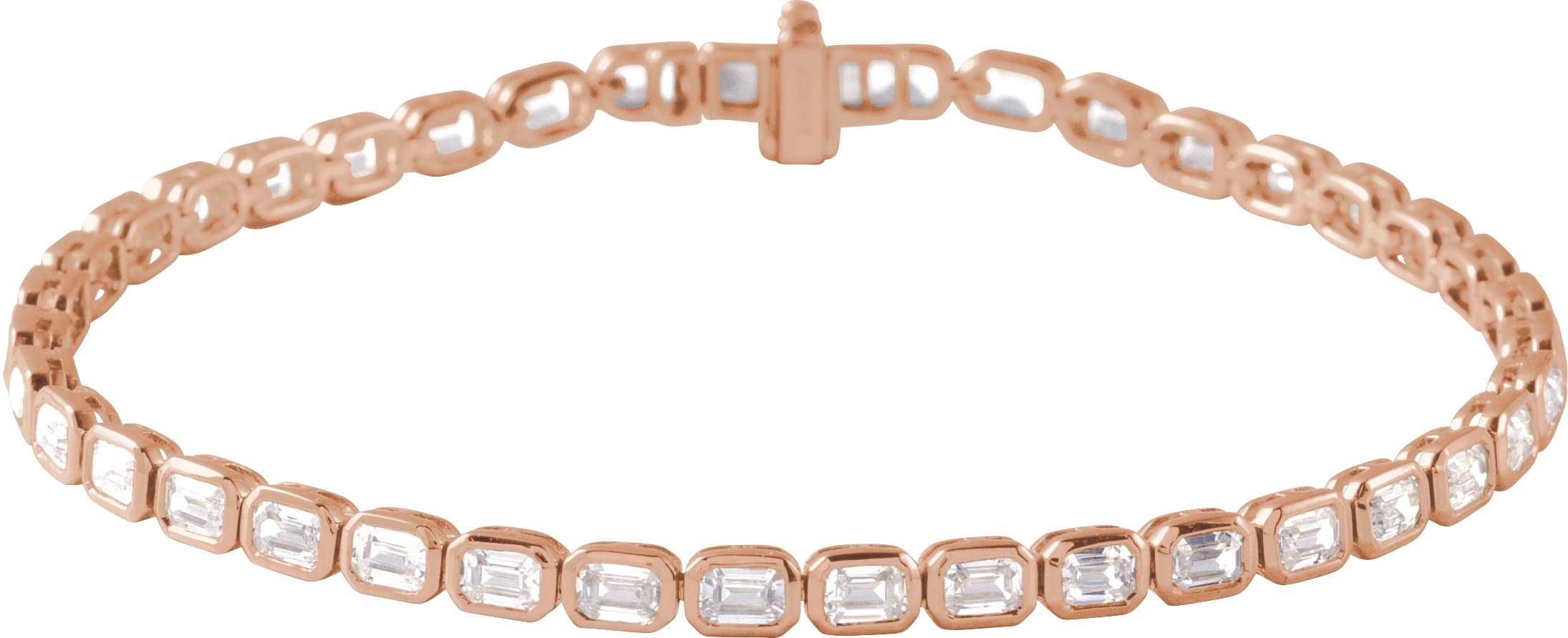 14K Yellow Gold 6 1/4 CTW Lab-Grown Diamond Line 7" Bracelet