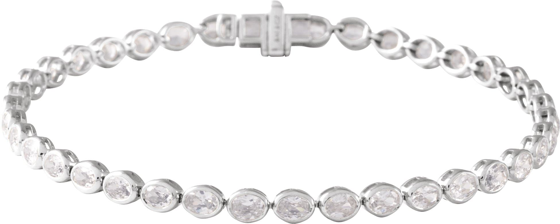 14K Rose 4 9/10 CTW Lab-Grown Diamond Line 7" Bracelet