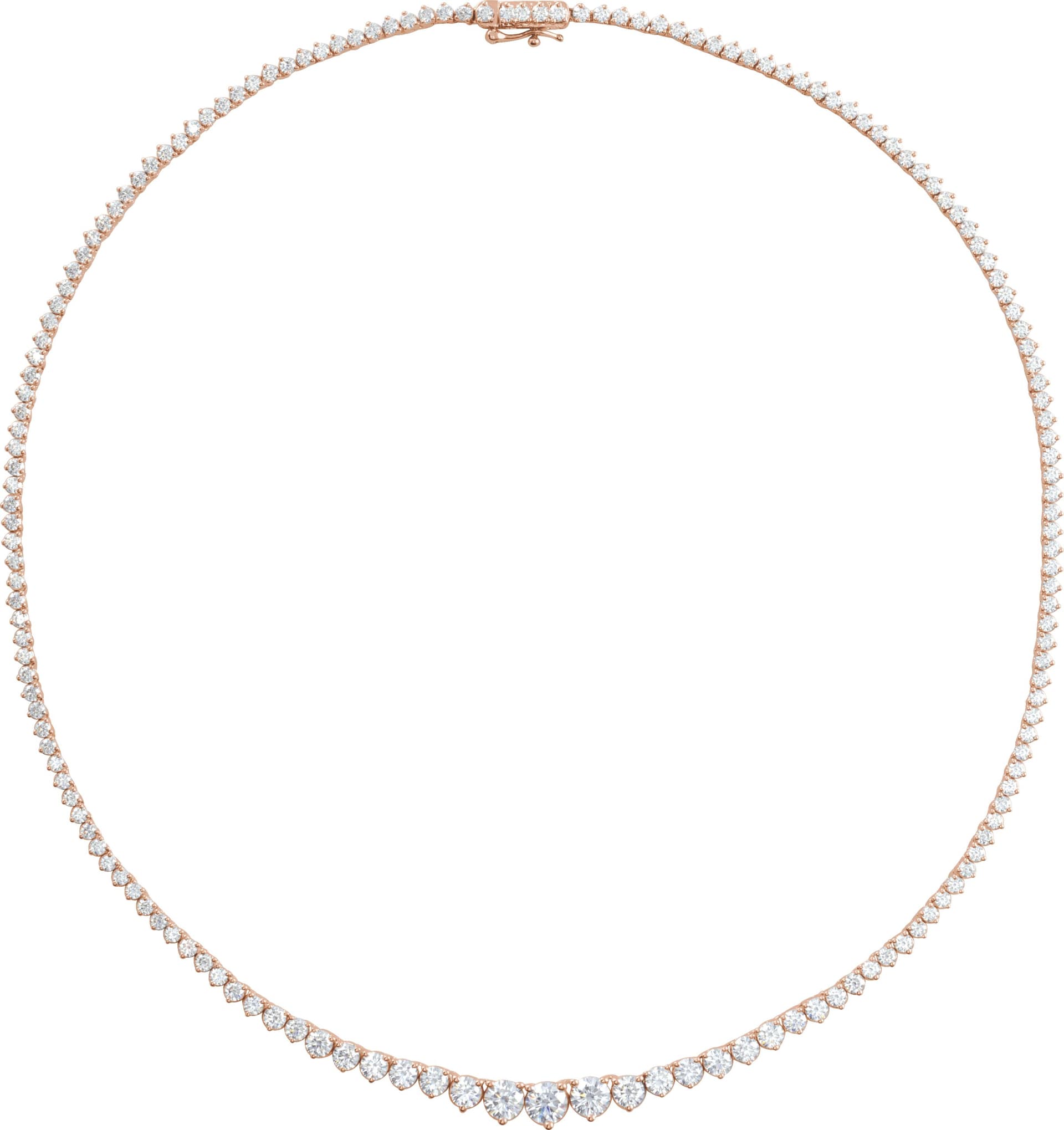 14K Rose 9 1/2 CTW Lab-Grown Diamond Line 16 1/2 Necklace