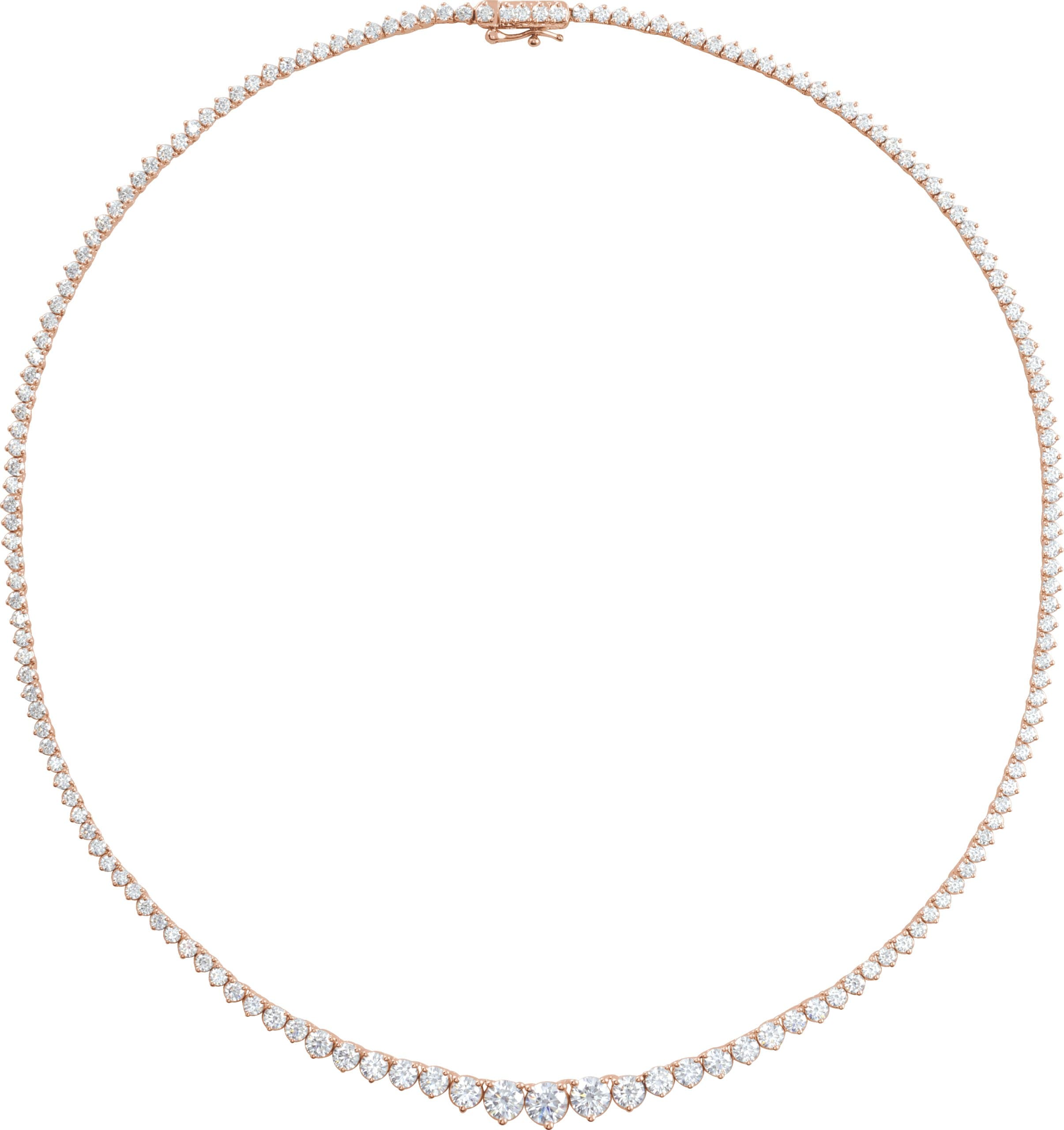 14K Rose 9 1/2 CTW Lab-Grown Diamond Line 16 1/2 Necklace