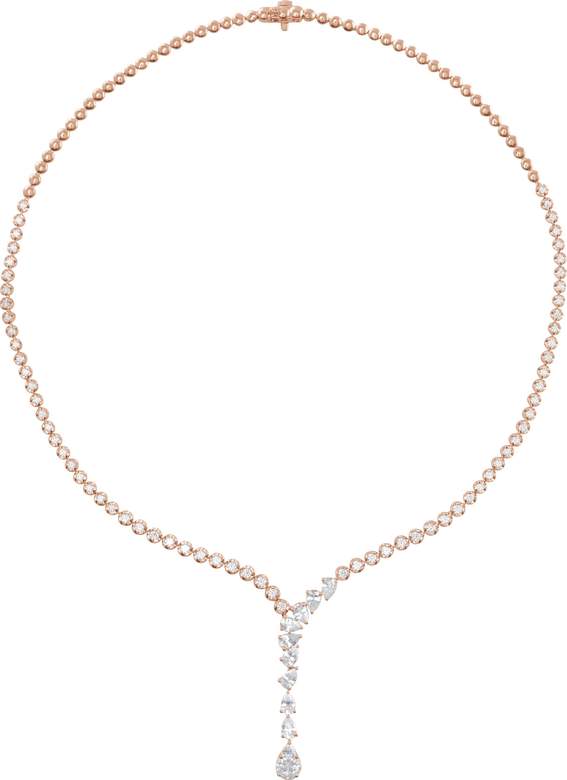 14K Rose 5 1/2 CTW Lab-Grown Diamond 16 1/2 Necklace