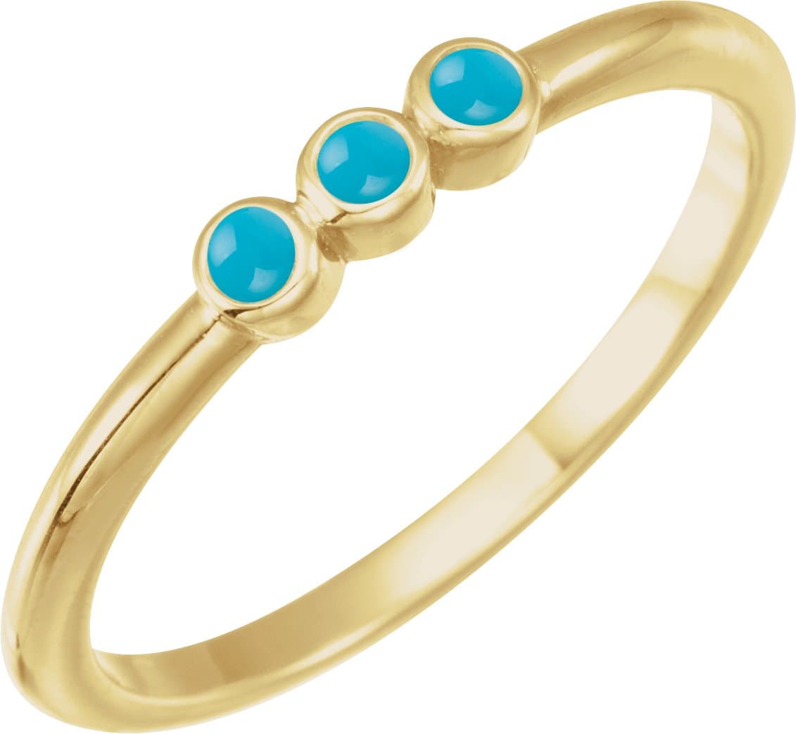 14K Rose .09 CTW Rose-Cut Natural Diamond Stackable Ring