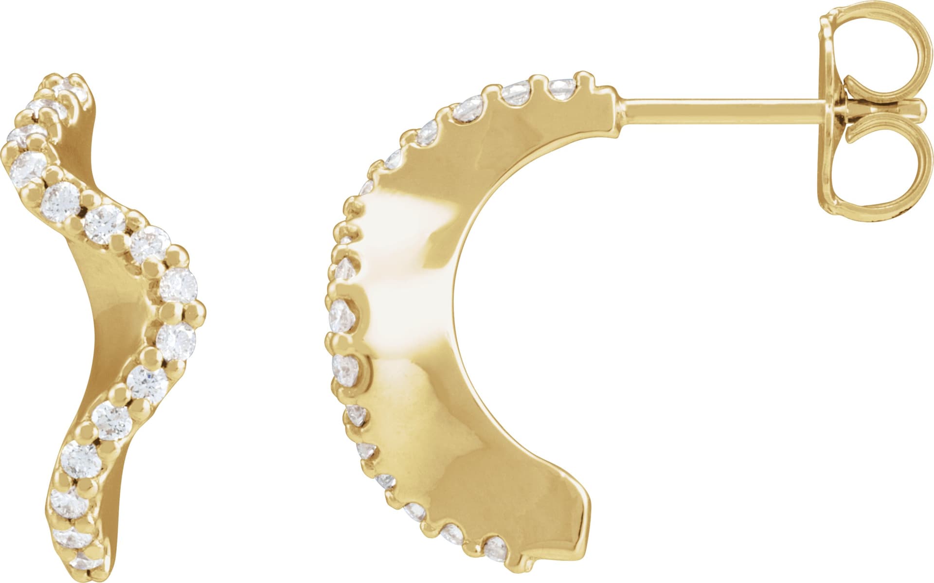 Accented Hoop Earrings view 3