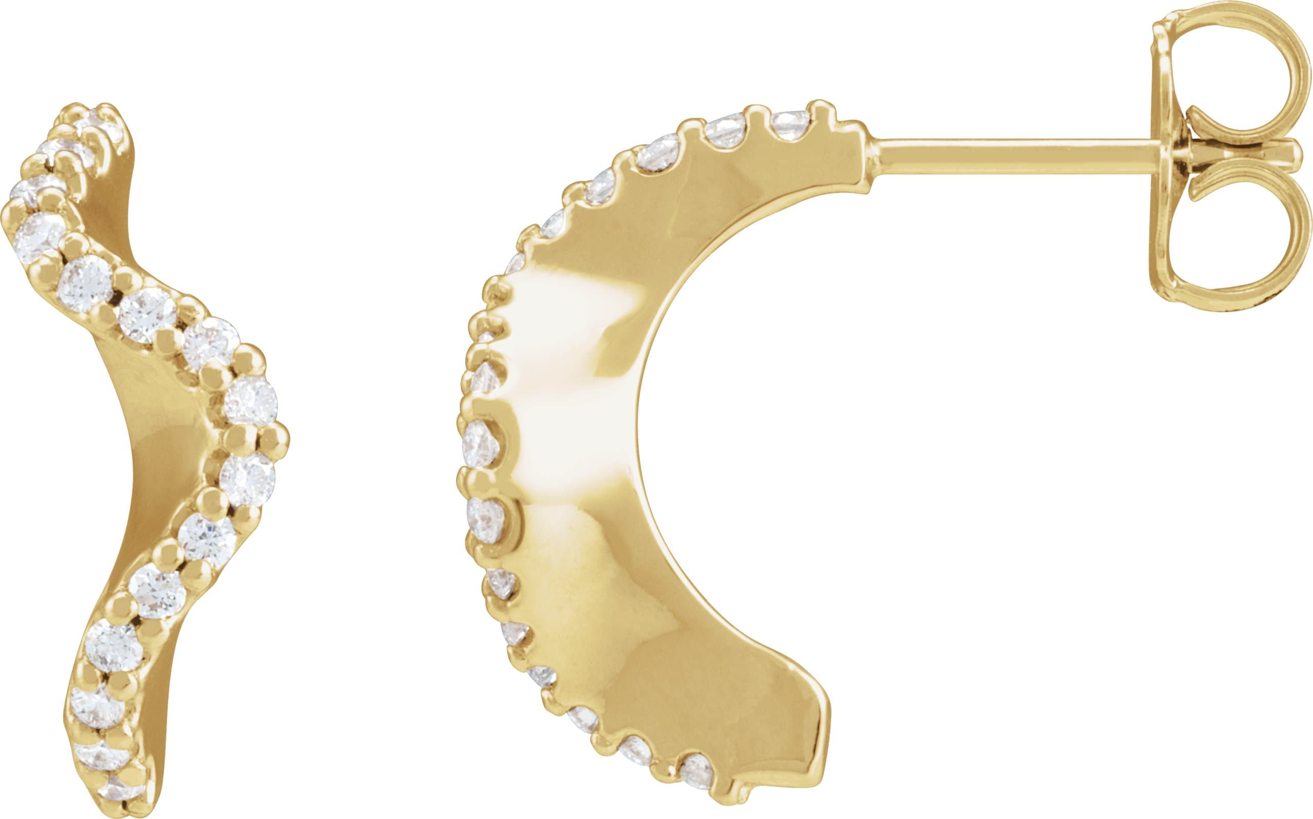 Accented Hoop Earrings view 3