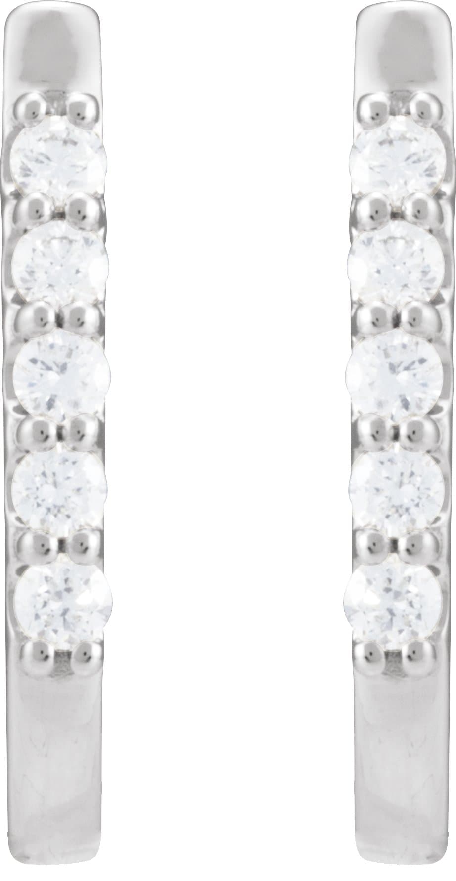 Accented U-Hoop Earrings view 2