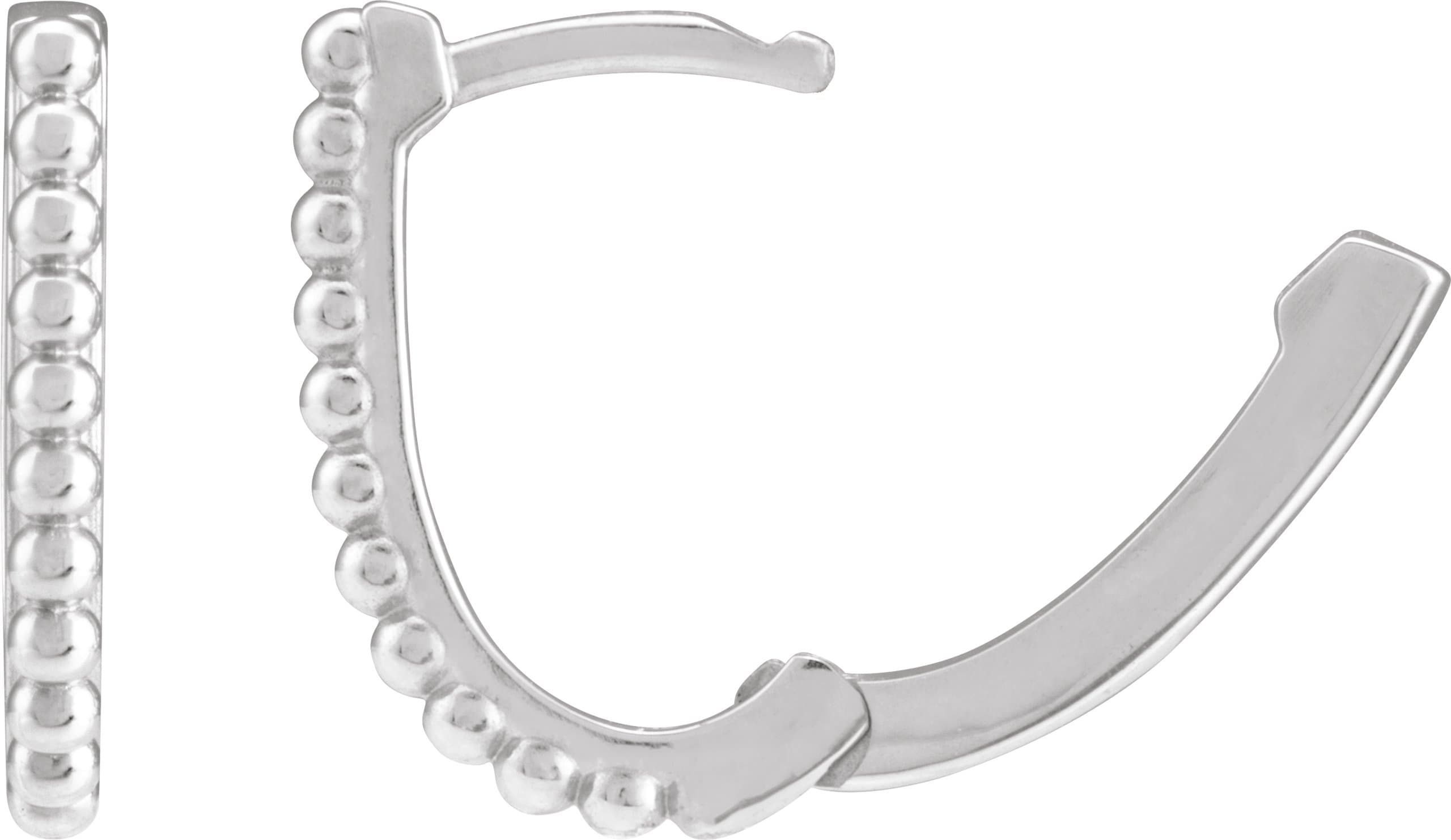 Beaded U-Hoop Earrings view 2
