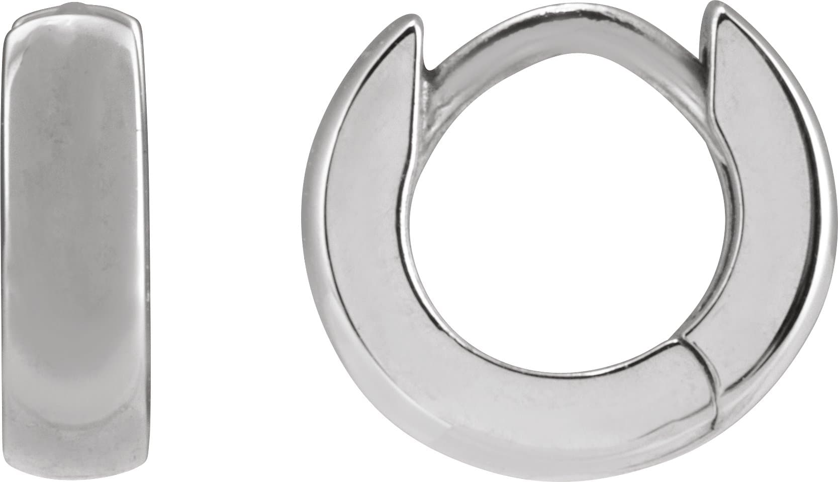 14K Rose 17.5 mm Hoop Earrings