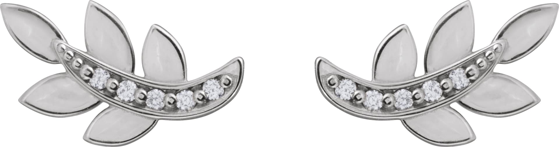 Accented Leaf Earrings view 3