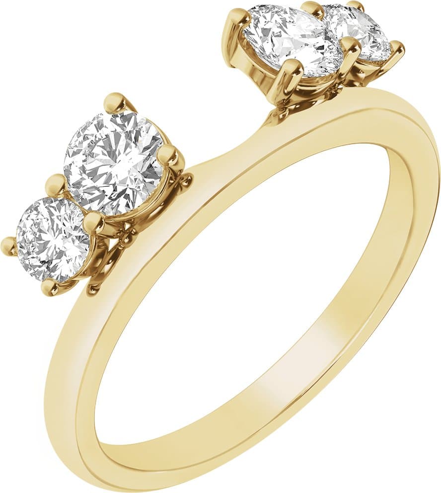 14K Rose 1 CTW Lab-Grown Diamond Wrap-Style Ring Enhancer