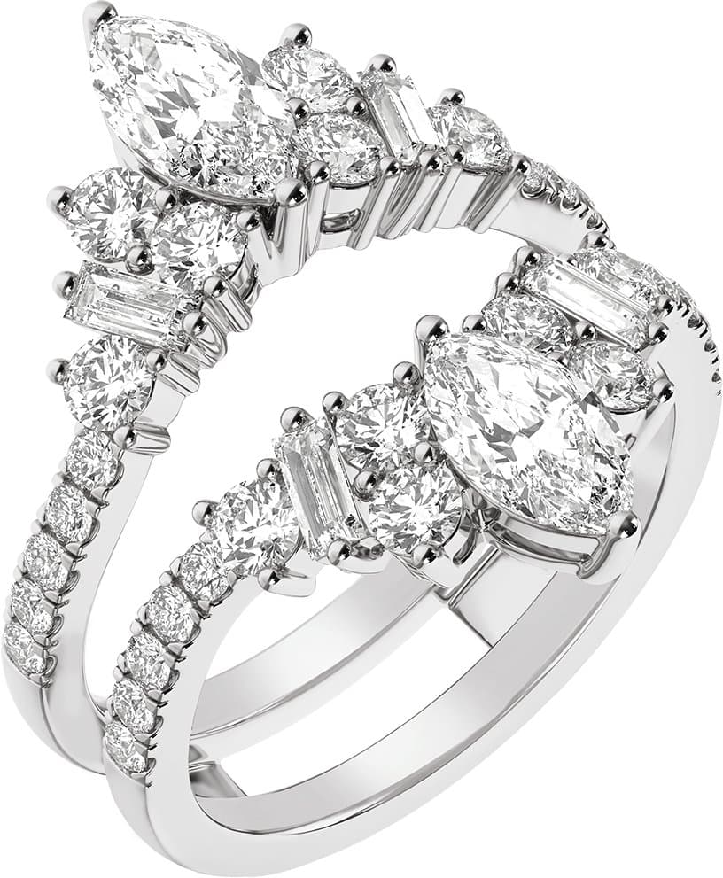 14K Rose 2 CTW Lab-Grown Diamond Ring Guard