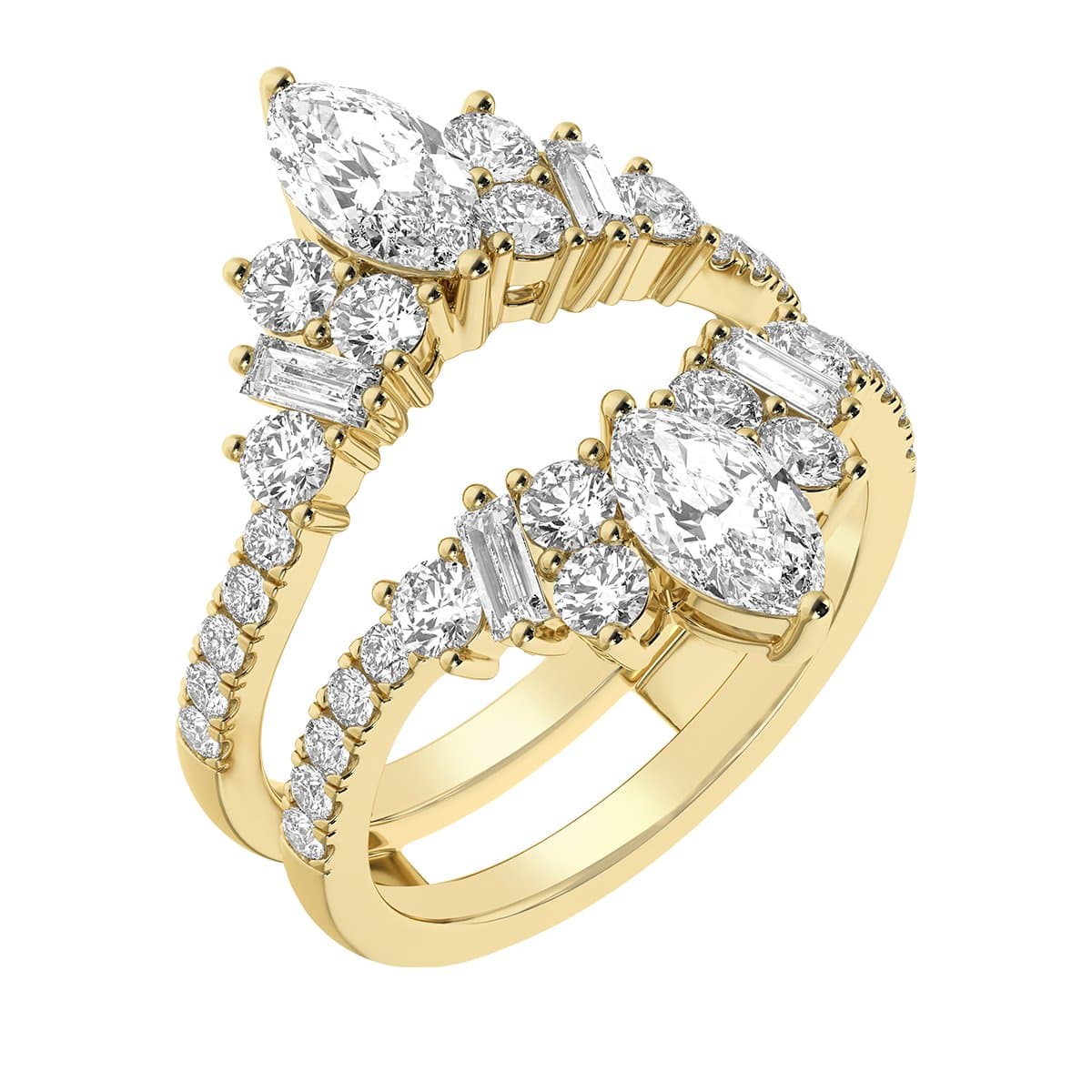 14K Rose 2 CTW Lab-Grown Diamond Ring Guard