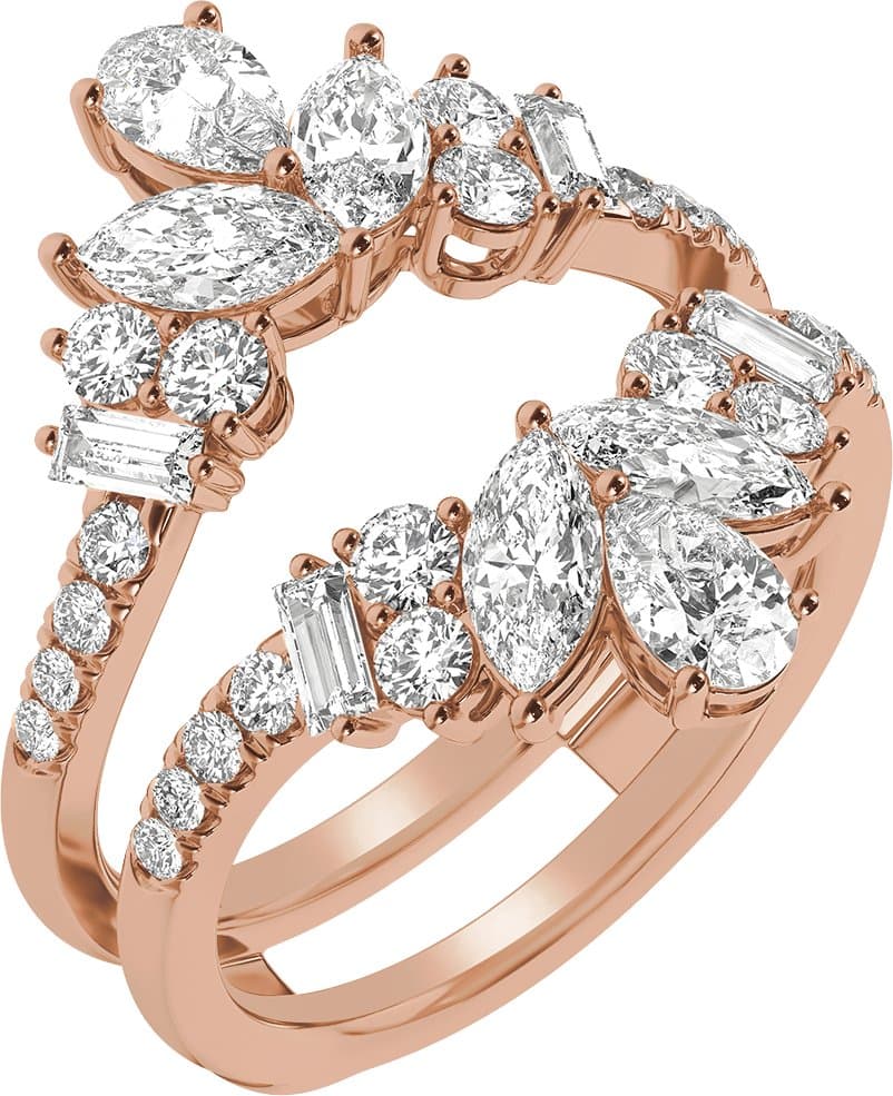 14K Rose 2 CTW Lab-Grown Diamond Ring Guard
