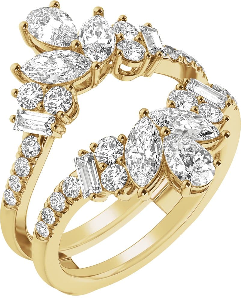 14K Rose 2 CTW Lab-Grown Diamond Ring Guard
