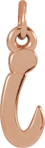 14K Rose Gold Petite Initial A Pendant