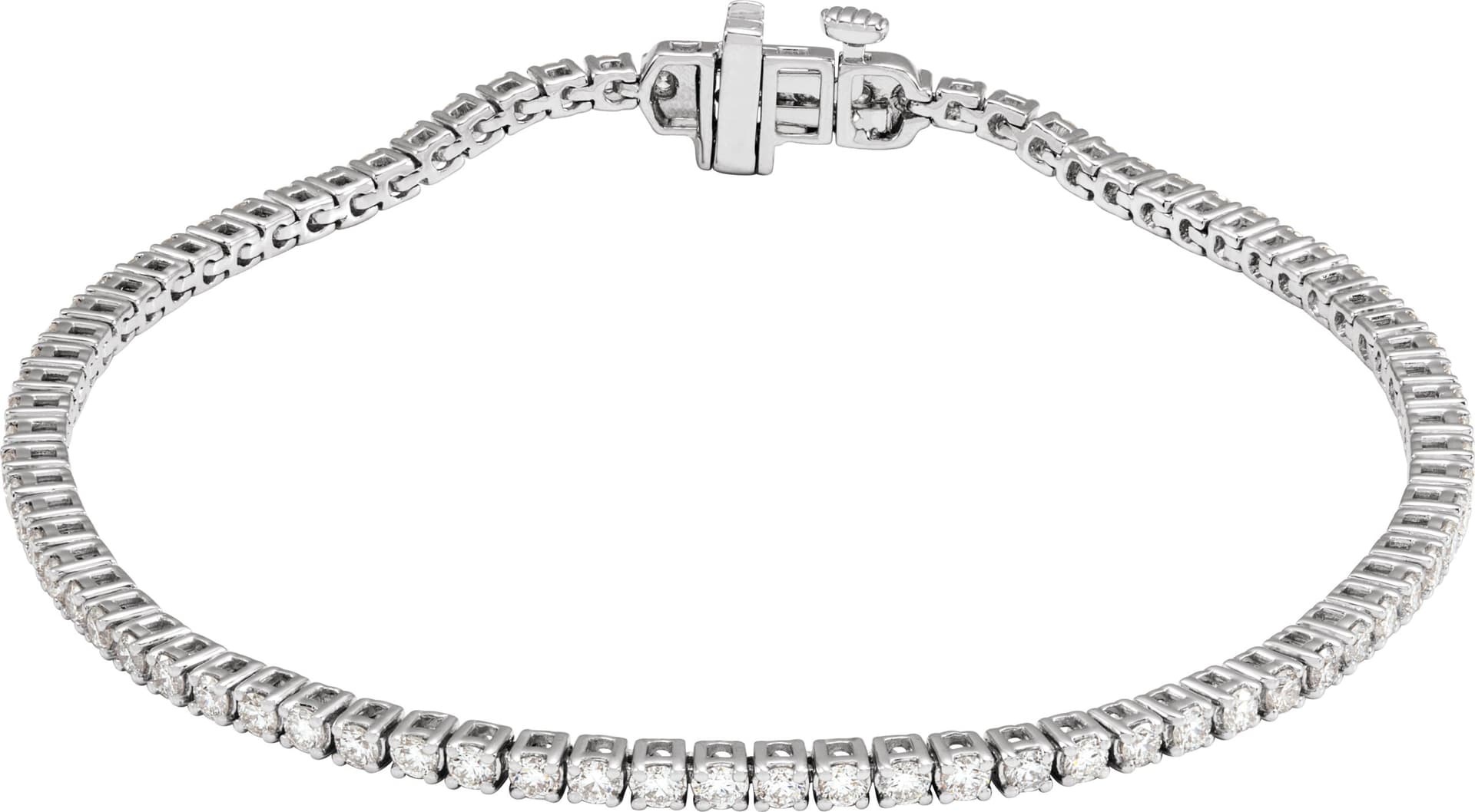 14K Rose 10 CTW Lab-Grown Diamond Line 7" Bracelet