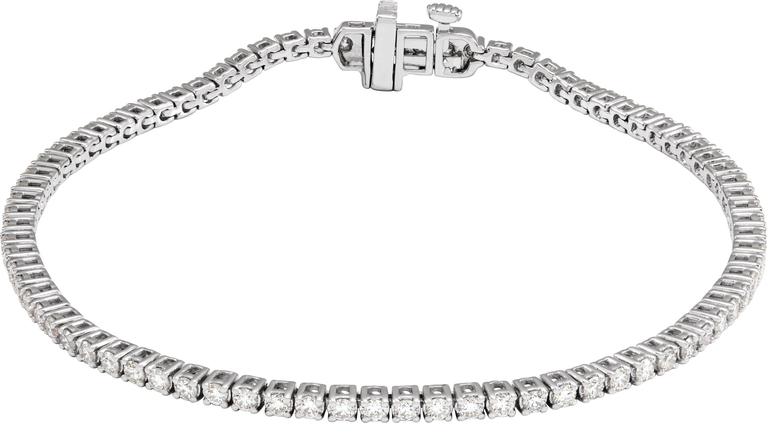 14K Rose 10 CTW Lab-Grown Diamond Line 7" Bracelet