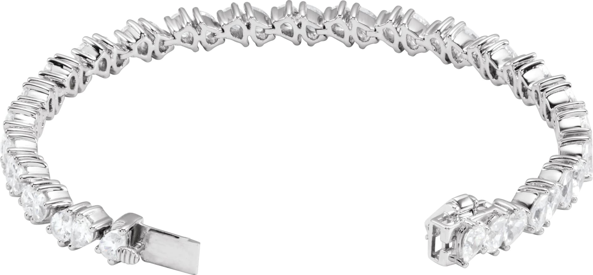 Lab-Grown Diamond Line Bracelet, view 4