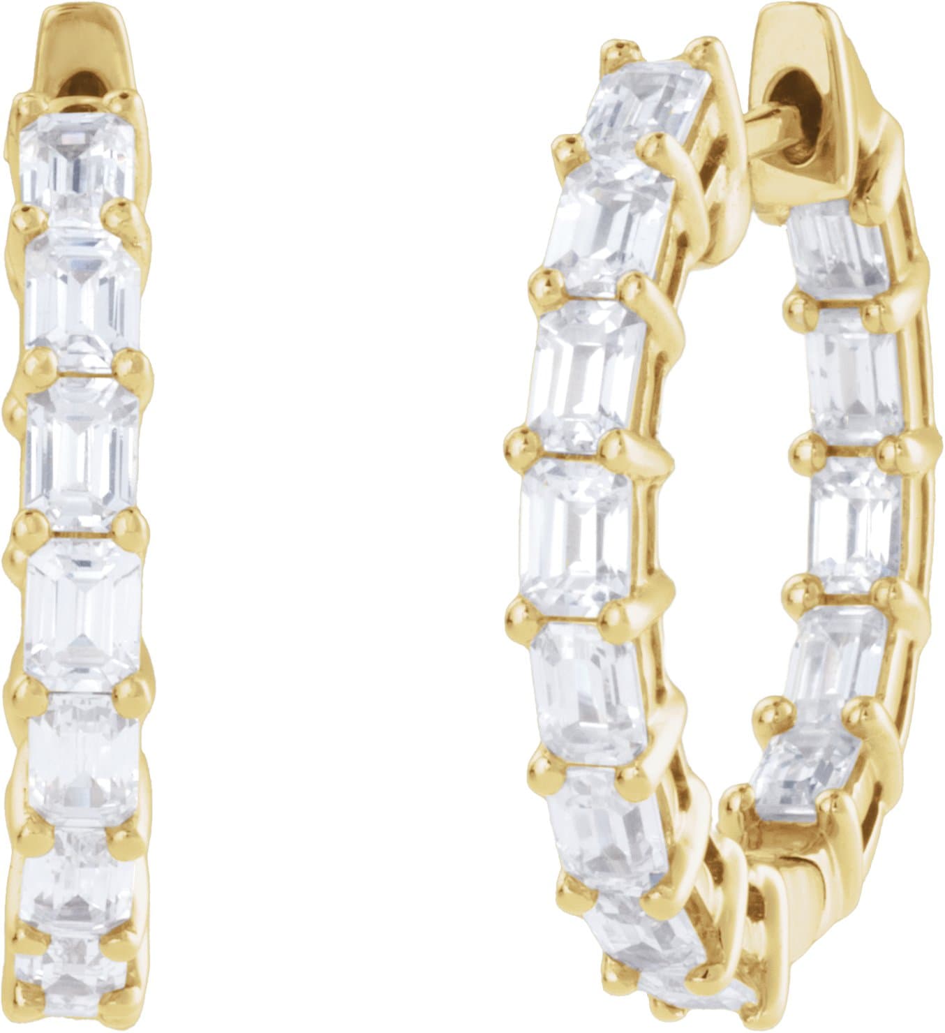 Inside-Outside Hoop Earrings view 2