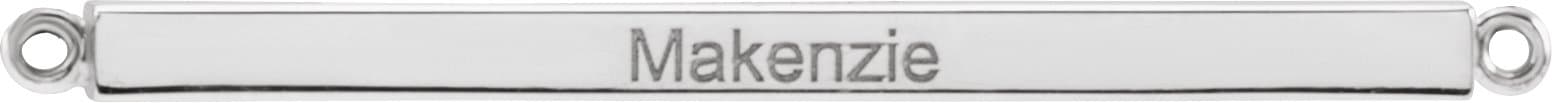 Engravable Bar Necklace or Center view 1