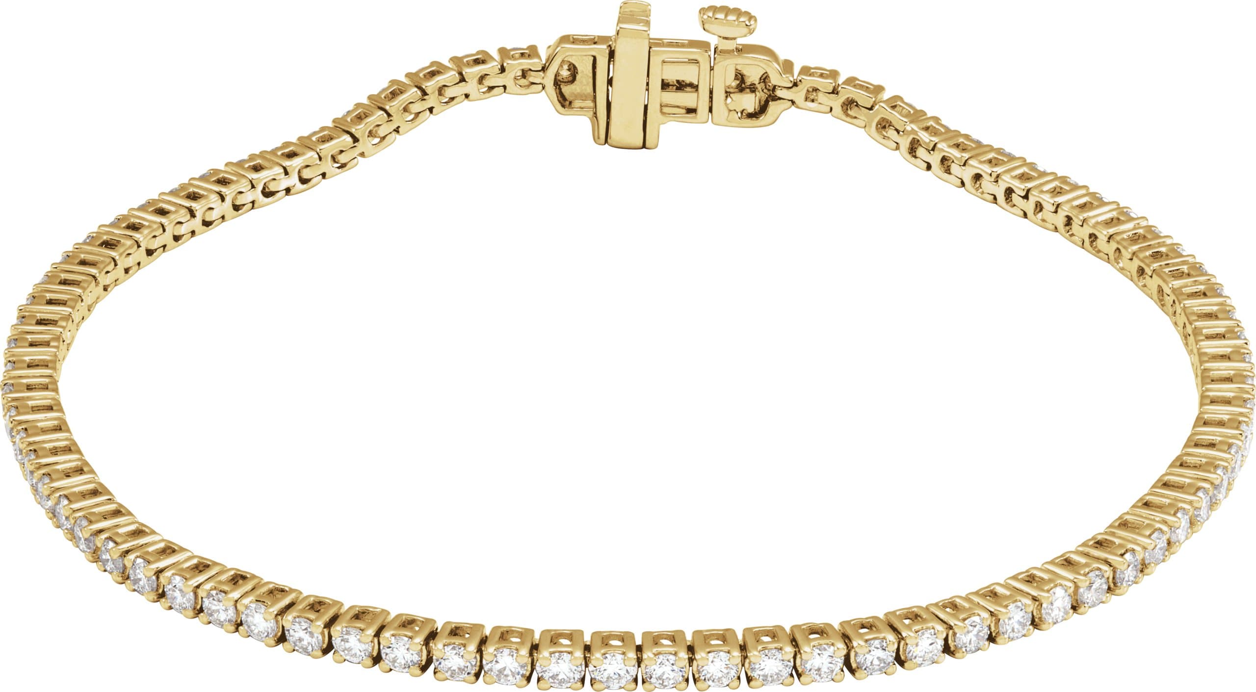 14K Rose 10 CTW Lab-Grown Diamond Line 7" Bracelet