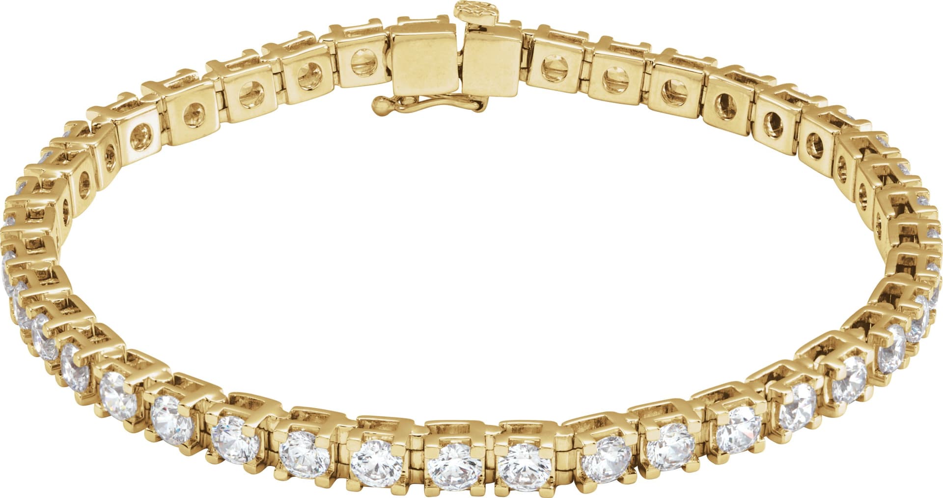 14K Yellow Gold 2 CTW Natural Diamond Line 7 1/4" Bracelet