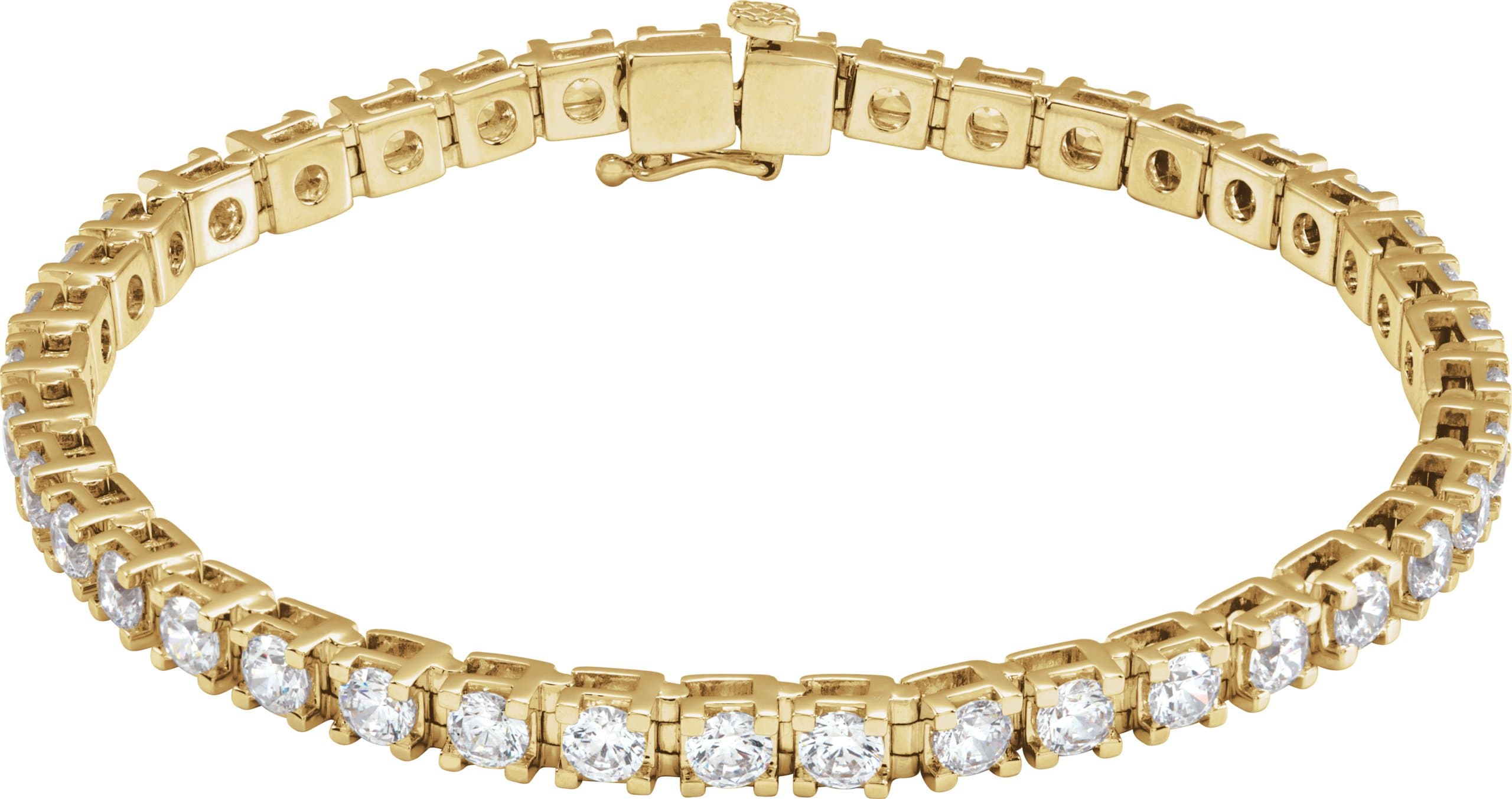 14K Yellow Gold 2 CTW Natural Diamond Line 7 1/4" Bracelet