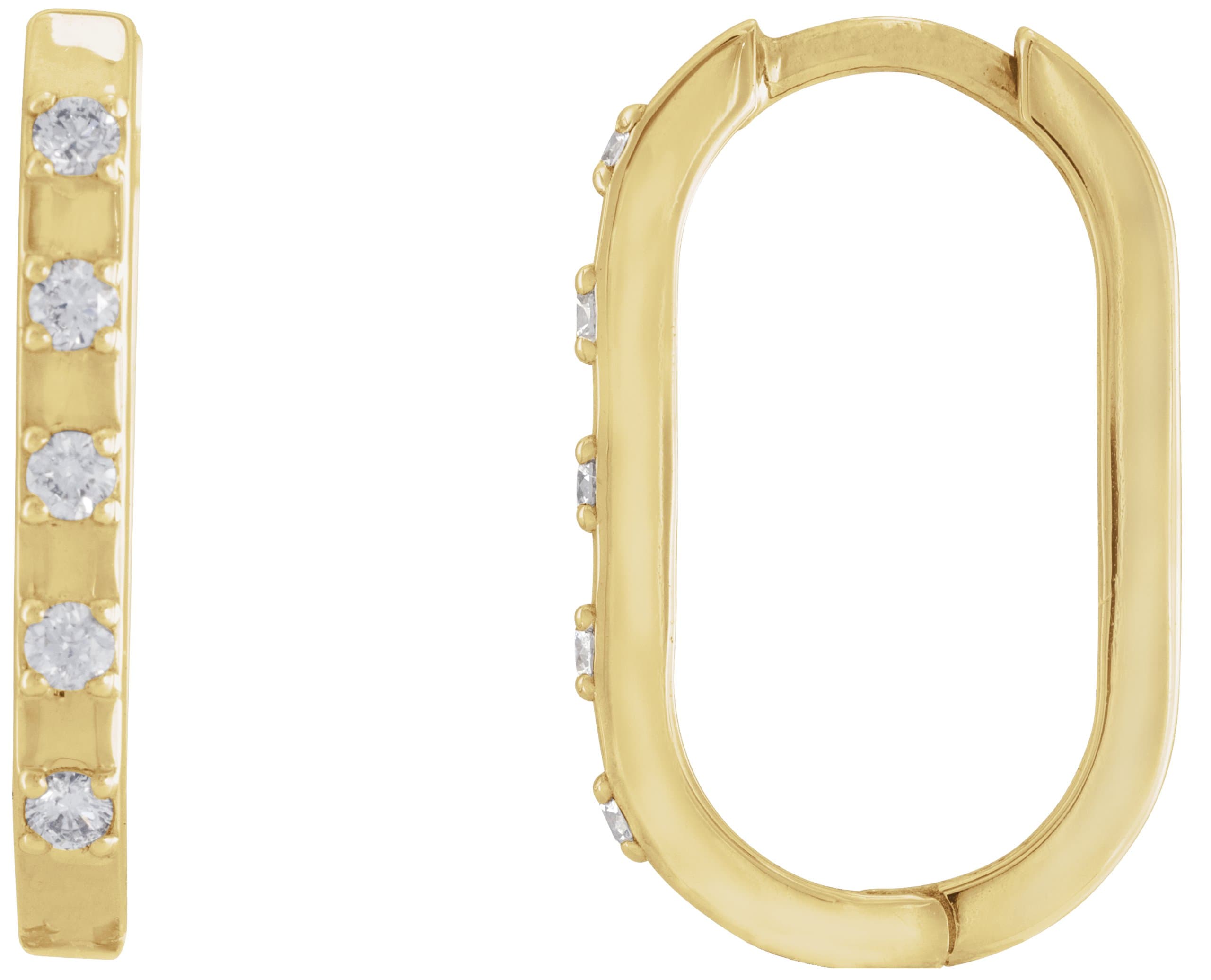 14K Rose .08 CTW Natural Diamond 11.5 mm Hoop Earrings
