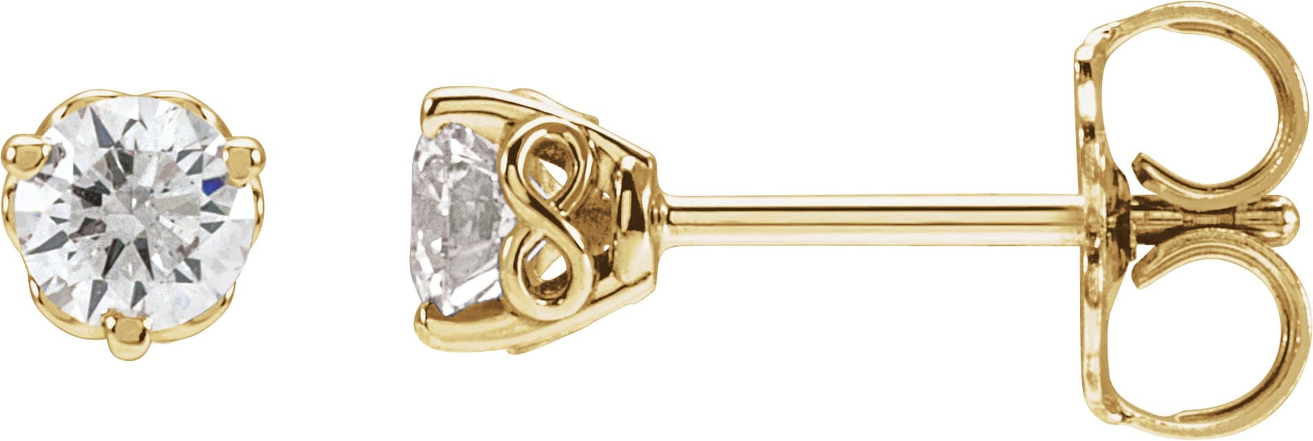 14K Rose 1/2 CTW Lab-Grown Diamond Infinity-Inspired Earrings