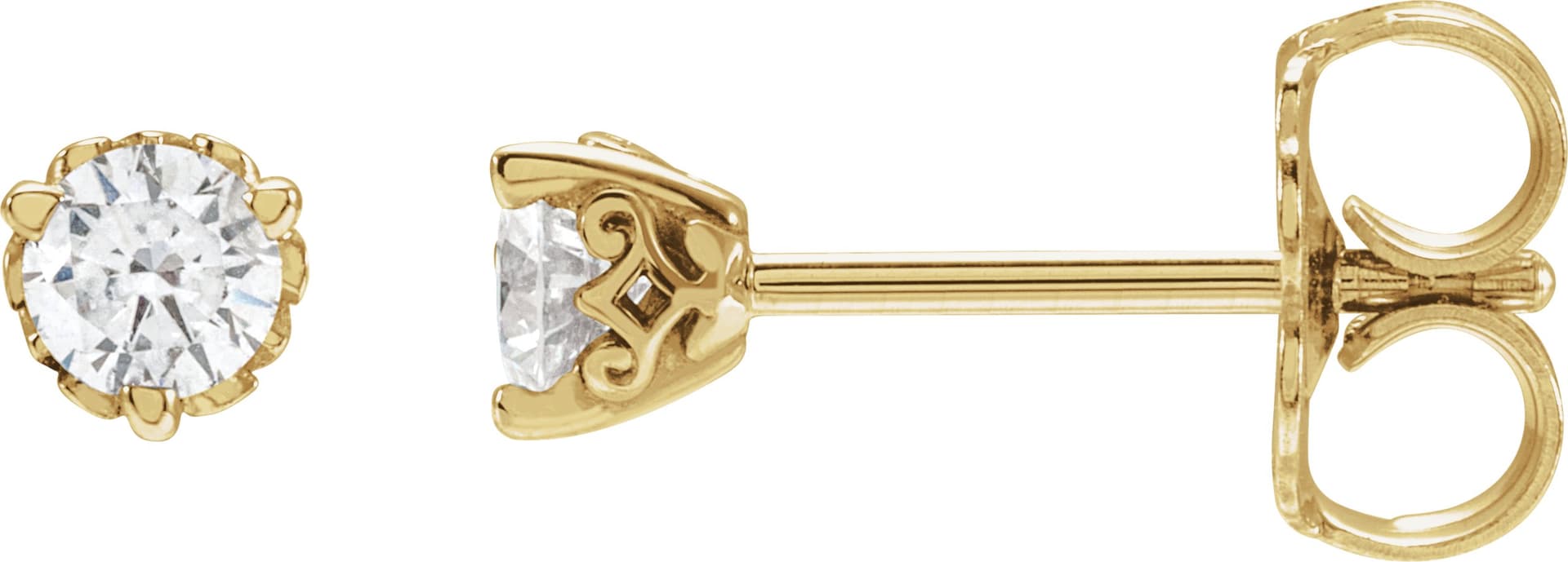 14K Rose 1/2 CTW Lab-Grown Diamond Vintage-Inspired Earrings