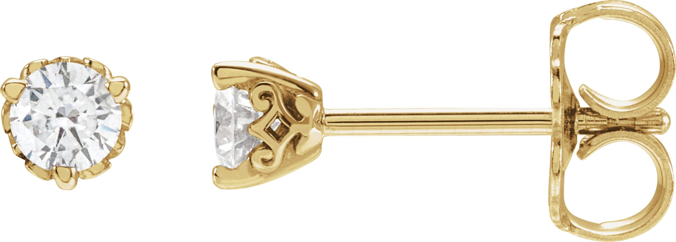 14K Rose 1/2 CTW Lab-Grown Diamond Vintage-Inspired Earrings