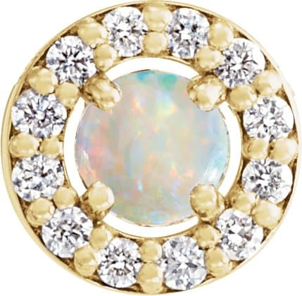 14K Yellow 1/8 CTW Rose-Cut Natural Diamond Halo-Style Pendant