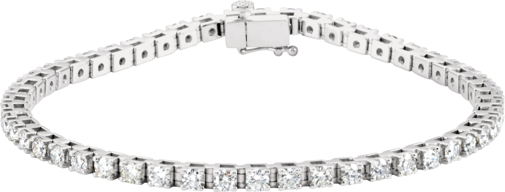 14K Yellow Gold 3 1/2 CTW Natural Diamond Line 7 1/4" Bracelet