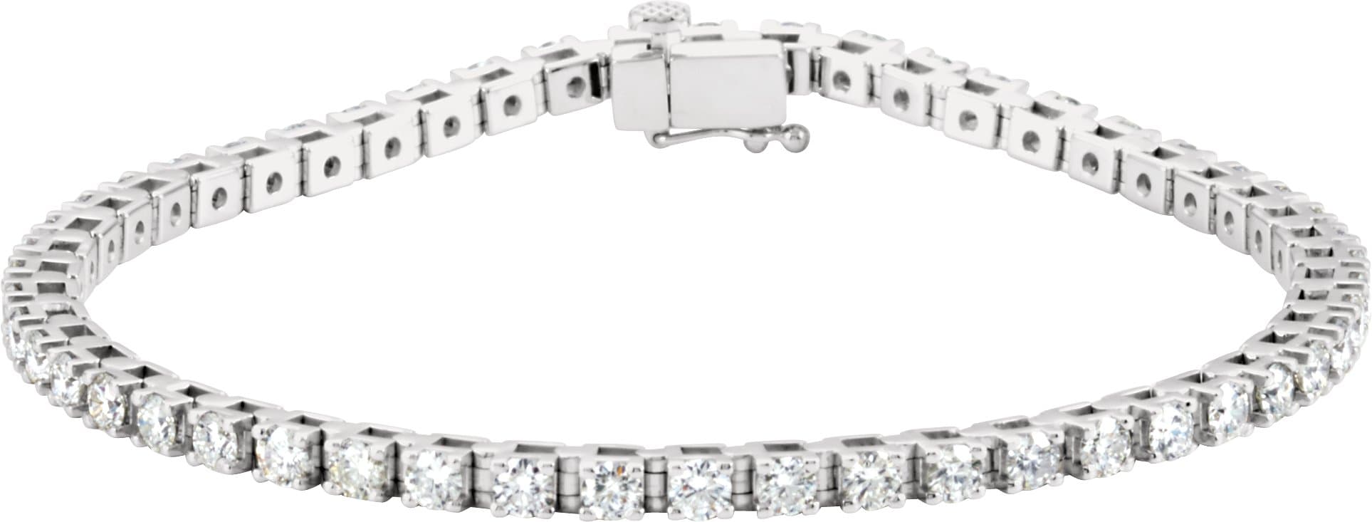 14K Yellow Gold 3 1/2 CTW Natural Diamond Line 7 1/4" Bracelet