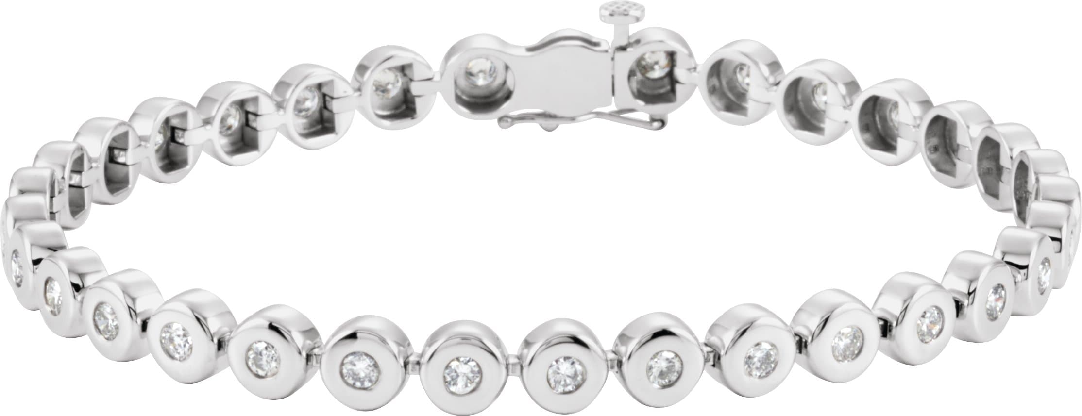 Bezel-Set Line Bracelet or Link view 1