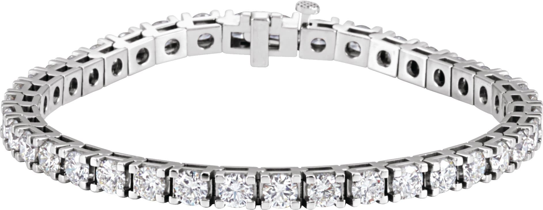 18K White Gold 10 1/2 CTW Natural Diamond Line 7 1/4" Bracelet