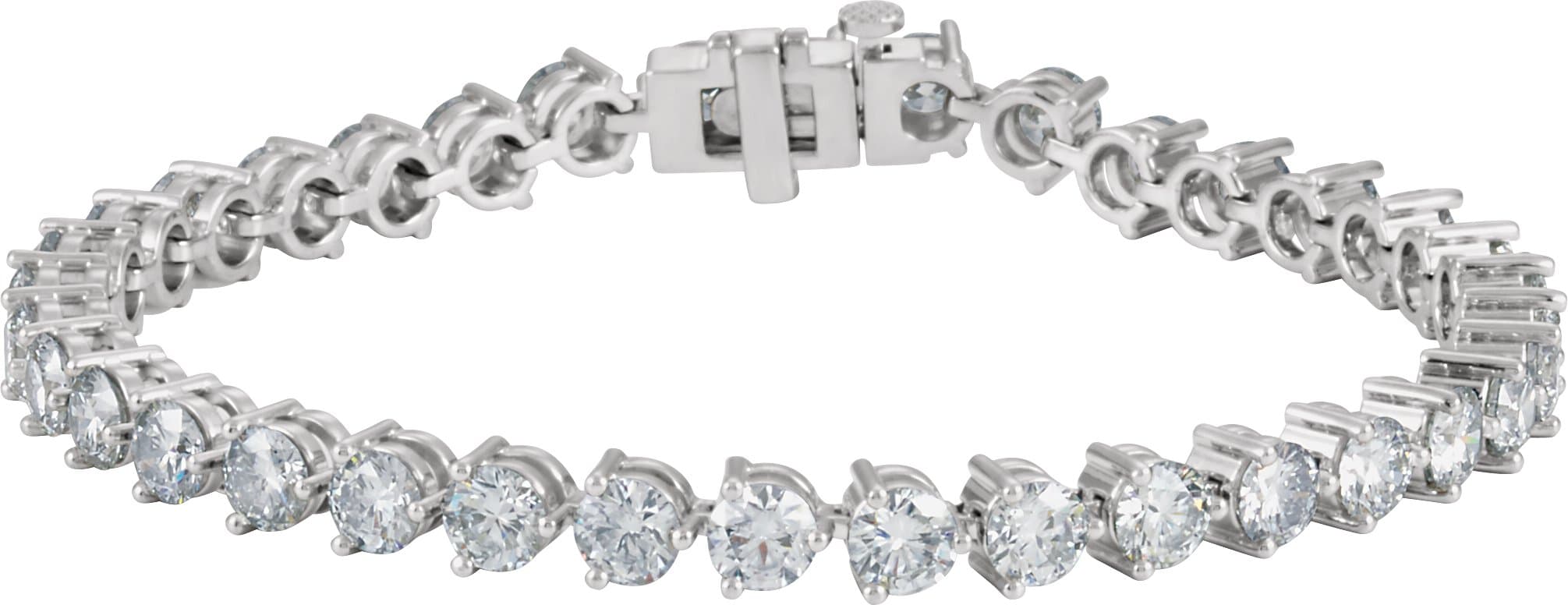 14K White 4.4 mm Round Bracelet Link Only