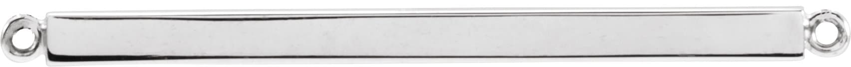 14K Rose Engravable Four-Sided Bar 18 Necklace